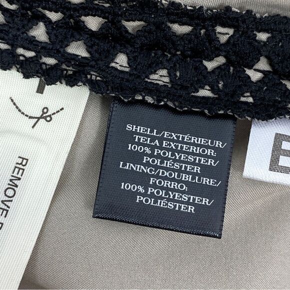 Ann Taylor Crochet Lace Sheer Illusion Pencil Skirt Black 6 - Picture 11 of 12